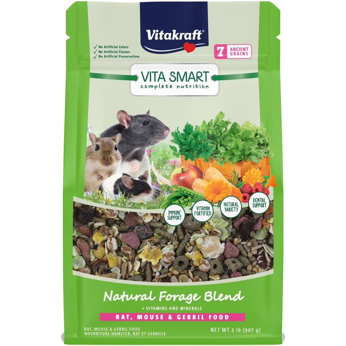 Vitakraft Vita Smart Complete Nutrition Premium Fortified Blend Rat & Mouse Food
