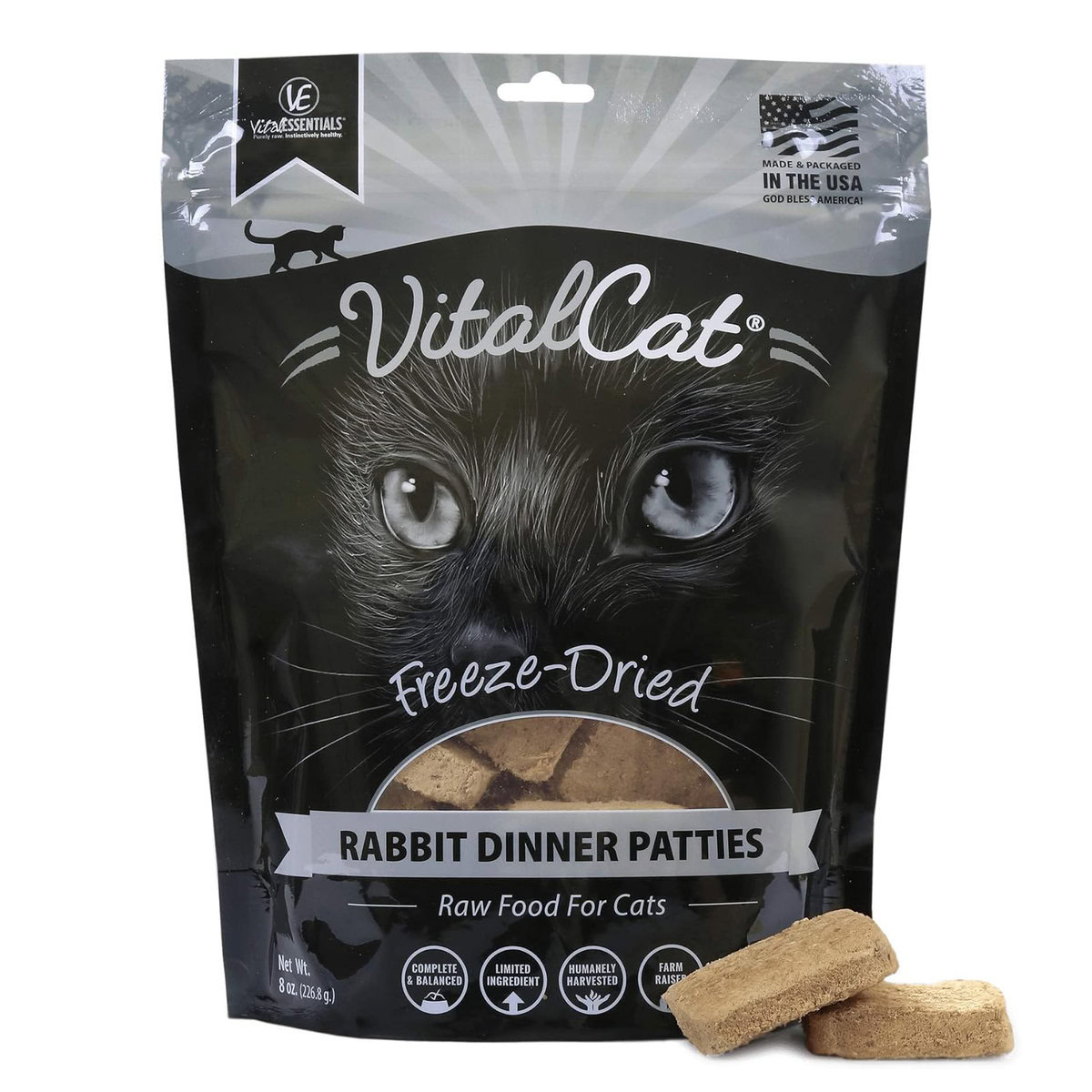 Vital Essentials Rabbit Dinner Patties Raw Cat Food