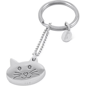 Alma Blue Cat Face Sterling Silver Keepsake