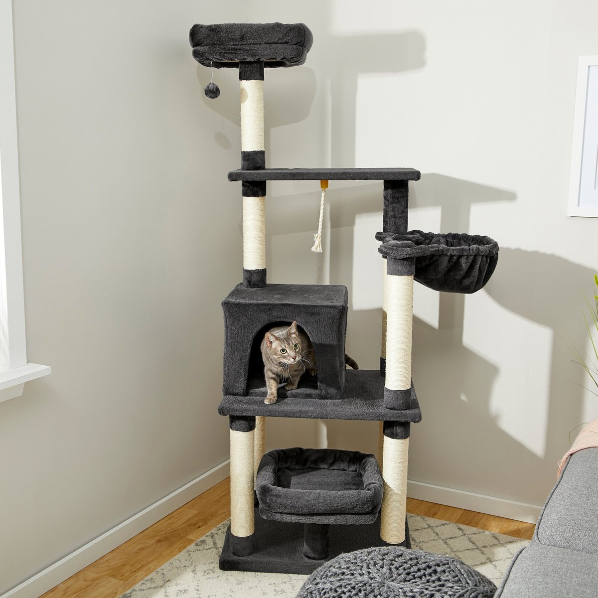 Frisco 66-in Cat Tree with Bed 